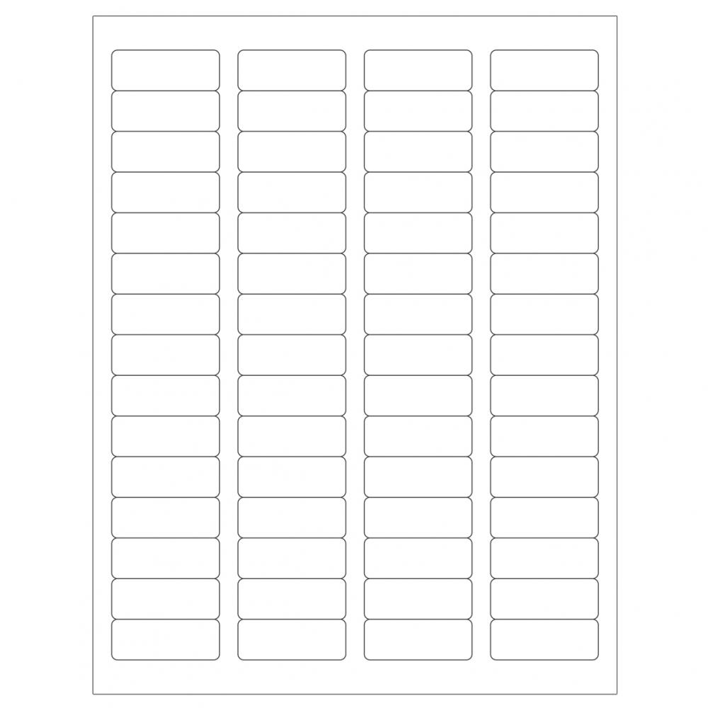 0.666x1.75 inch waterproof vinyl labels