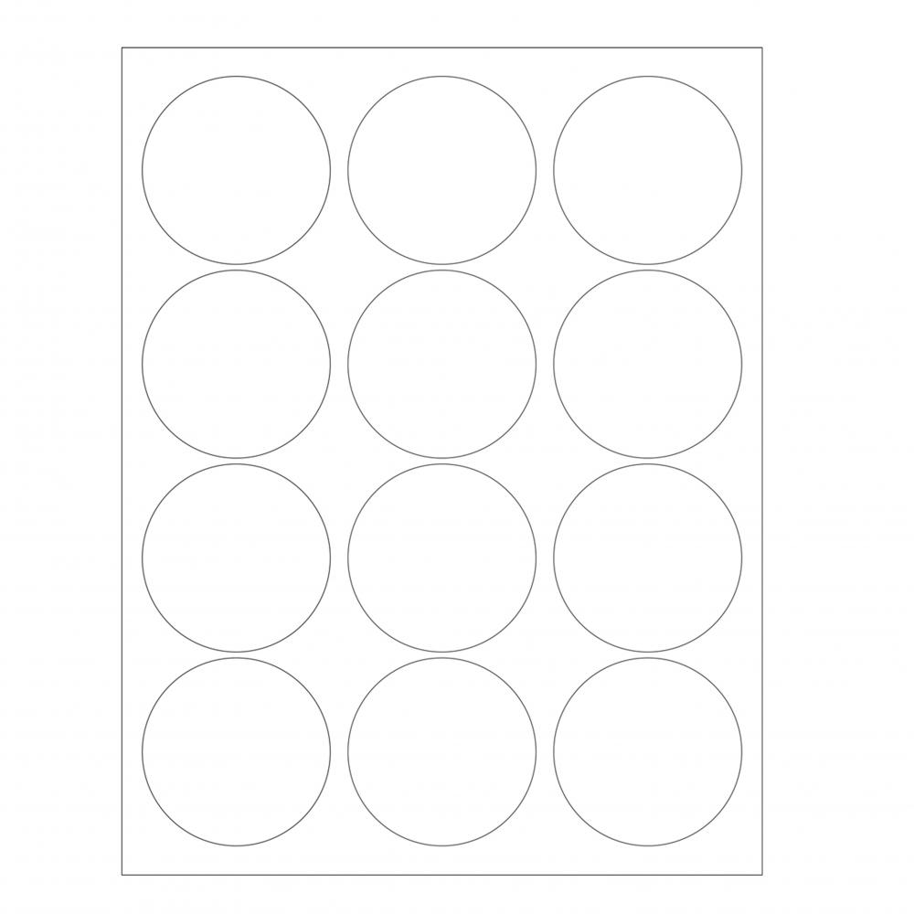 2.5 inch round waterproof vinyl labels